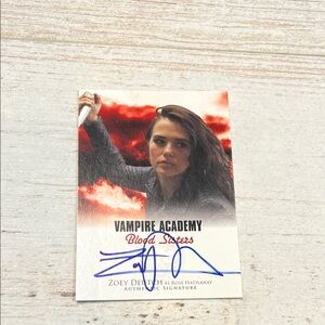 Vampire Academy Blood Sisters Zoey Deutch Authentic Autograph Trading Card